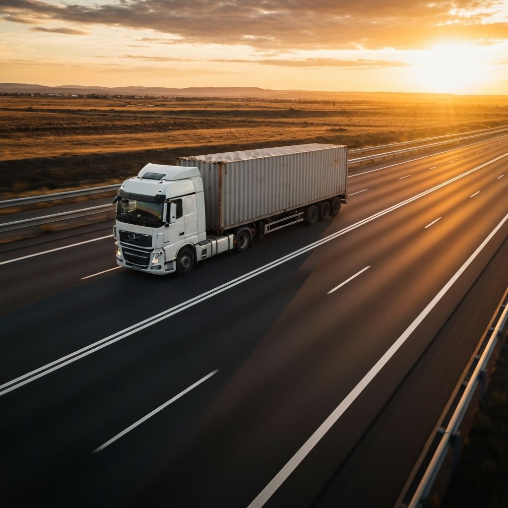 RyXpress truck hauling freight on highway